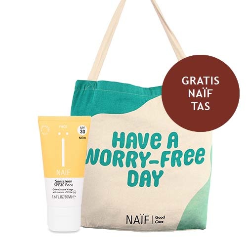 Naïf Natural Sunscreen Face SPF30 50ml + free Naïf bag