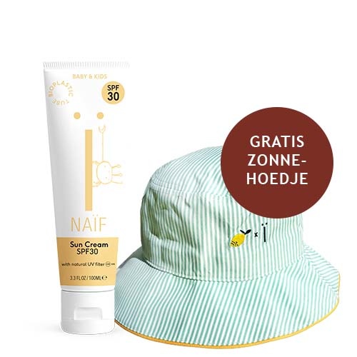 Naïf Sunscreen SPF30 100ml + Limited Edition sun hat Sticky Lemon x Naïf