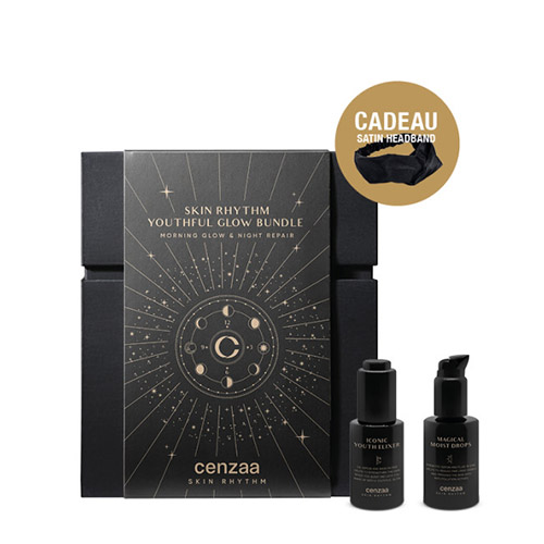 Cenzaa Skin Rhythm Youthful Glow Bundle met gratis haarband Cenzaa-Skin-Rhythm-Youthful-Glow-Bundle-Set